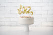 Picture of CAKE TOPPER HAPPY BIRTHDAY GOLD 22.5CM